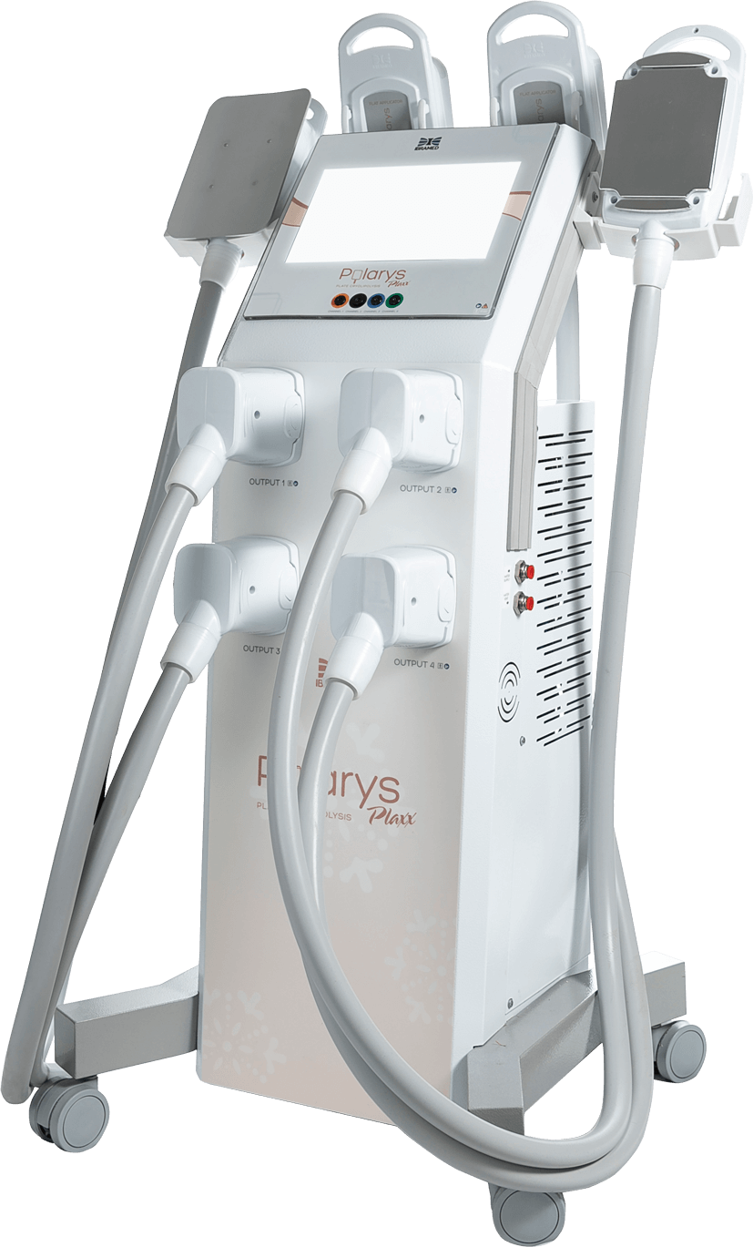Aparelho de criolipólise de placas Polarys Plaxx Ibramed com 4 aplicadores e tela touch de 10 polegadas